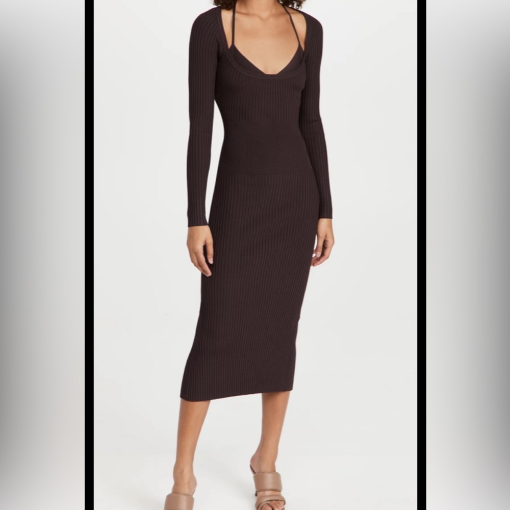 Jonathan Simkhai Liza Scoop Neck Midi Dress